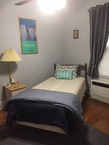 Calming room with large closet