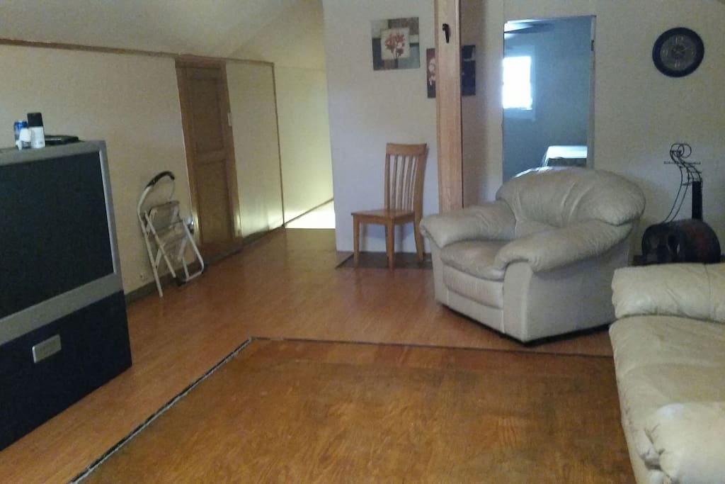 Living room and mini kitchen
