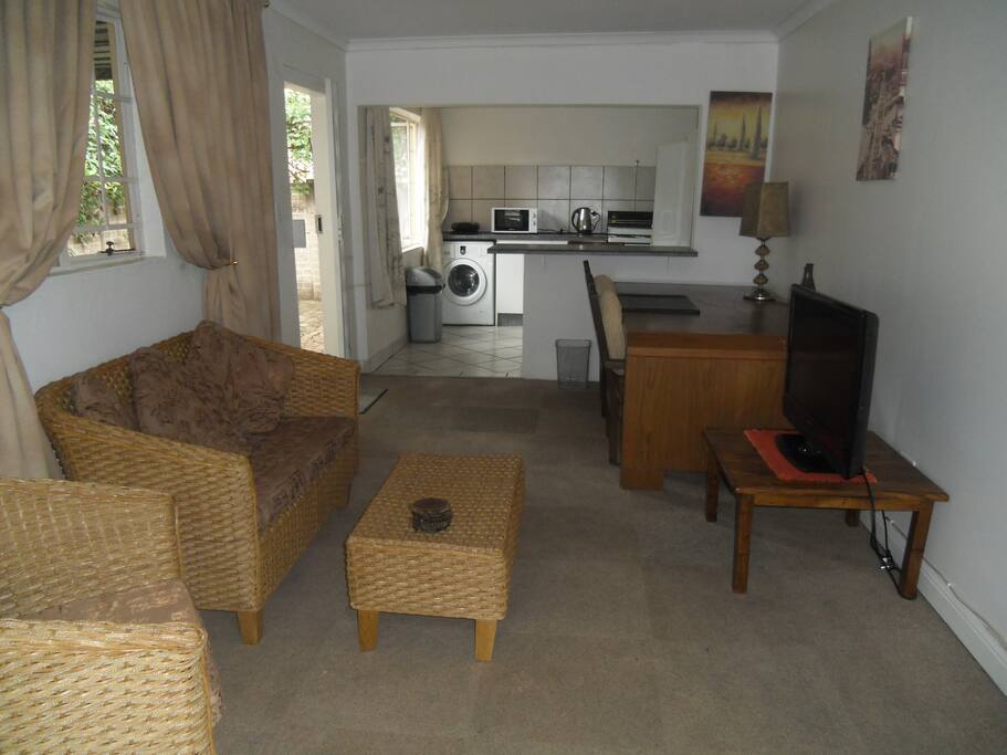 Lounge and kitchen of Bethesda one bedroom flat