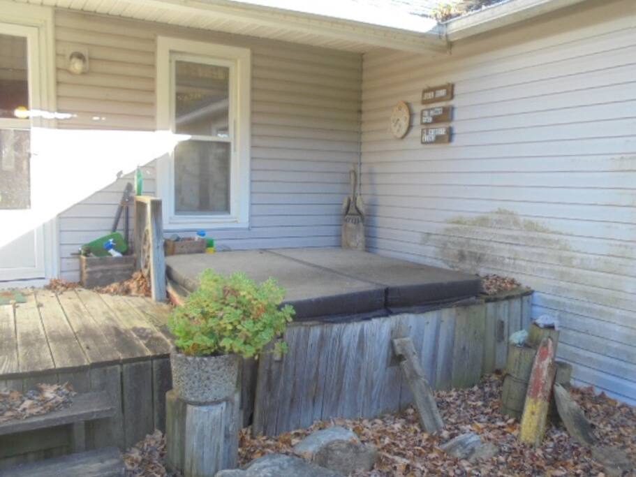 hot tub ready to soak your aches away