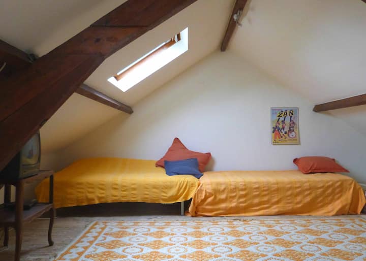 La esquina de la televisión naranja/ El área de la televisión