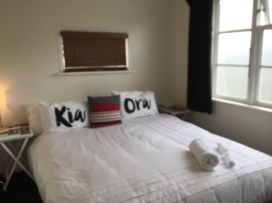 The Super King bed makes for a comfortable sleep with Egyptian cotton sheets.