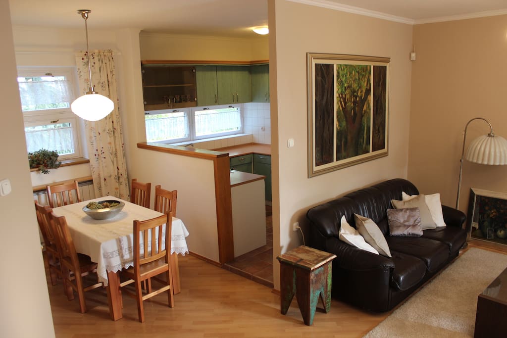 Dining room with kitchen