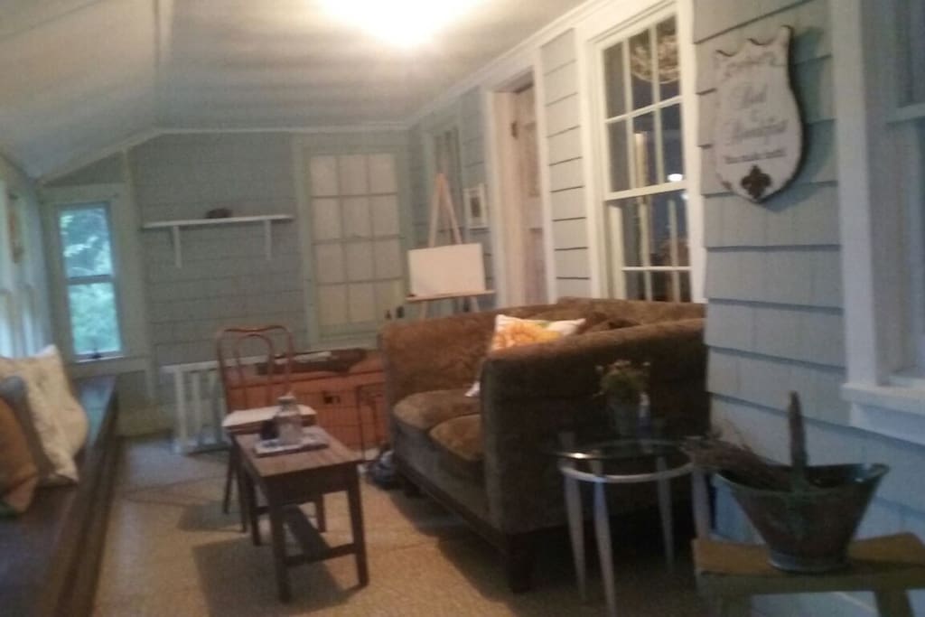 Indoor quaint porch.Its ready for any mood your in.