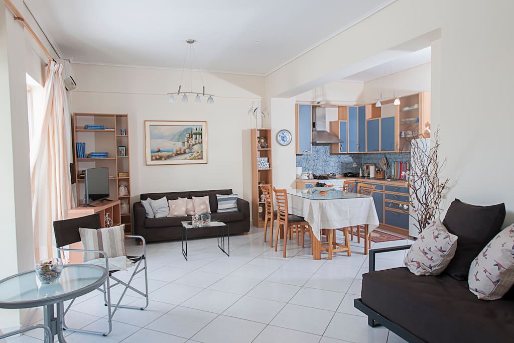 Open plan kitchen and living room