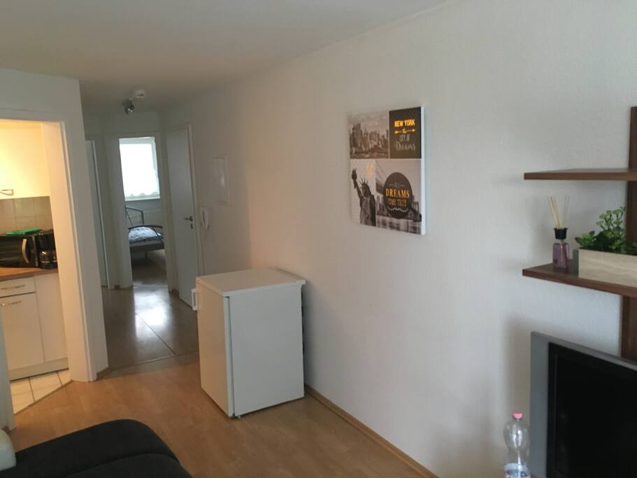 Wohnzimmer mit Blick Flur