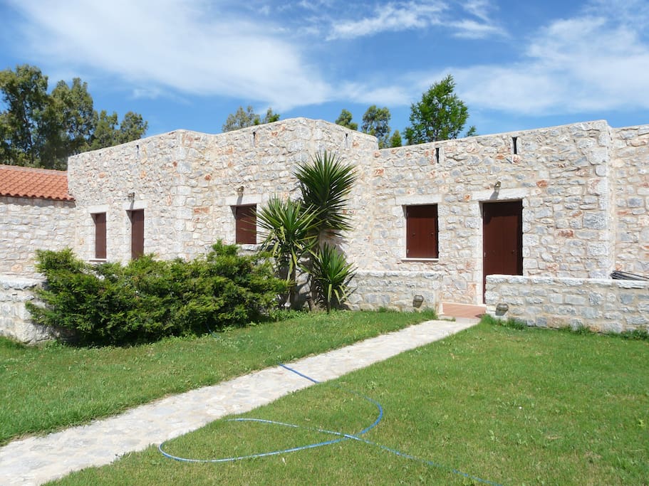 Outside view of the 2 adjoining 2-bedroom cottages