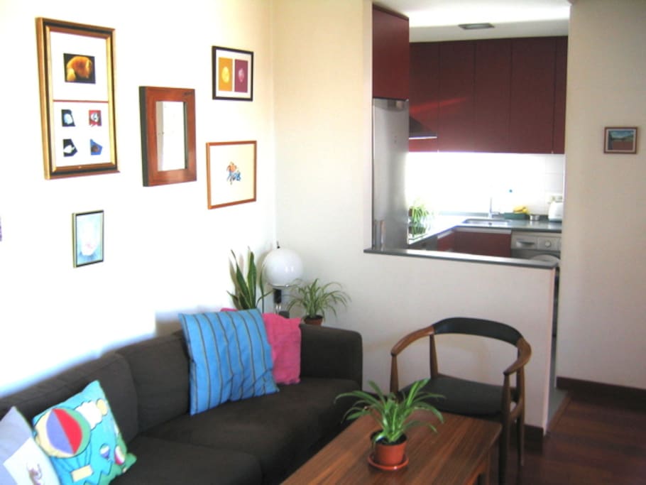 Living room and kitchen