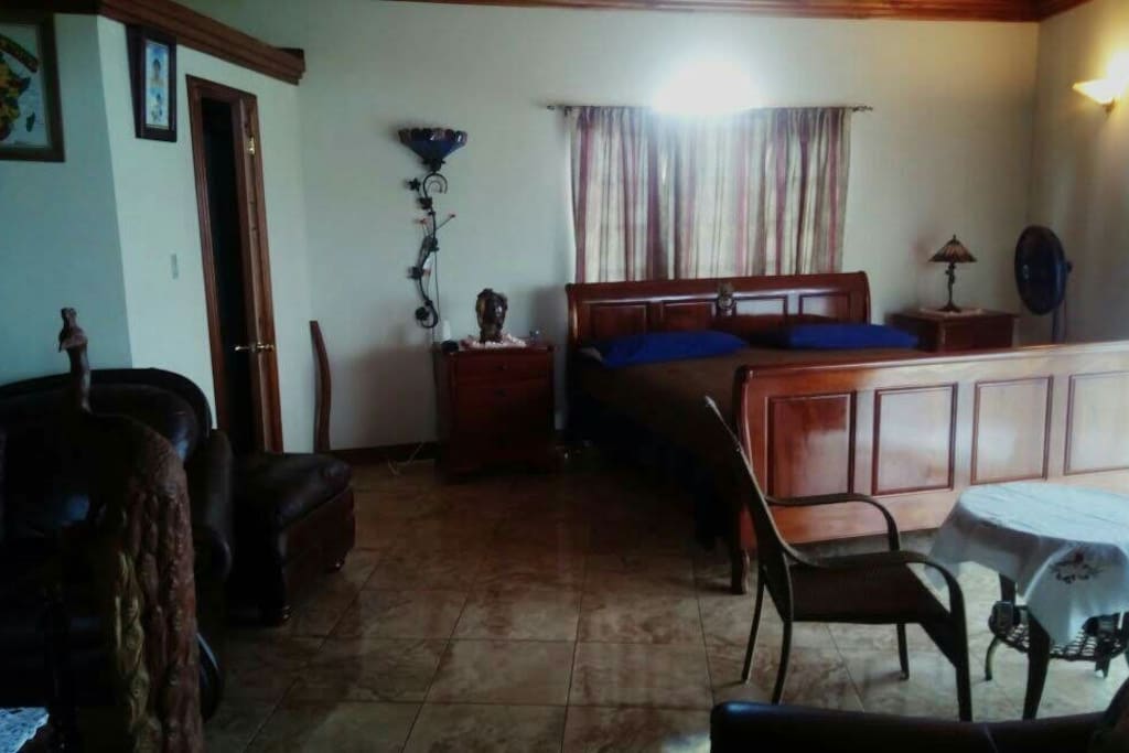 One of 3 bedrooms , Furniture all hand made from Native Mahogany wood