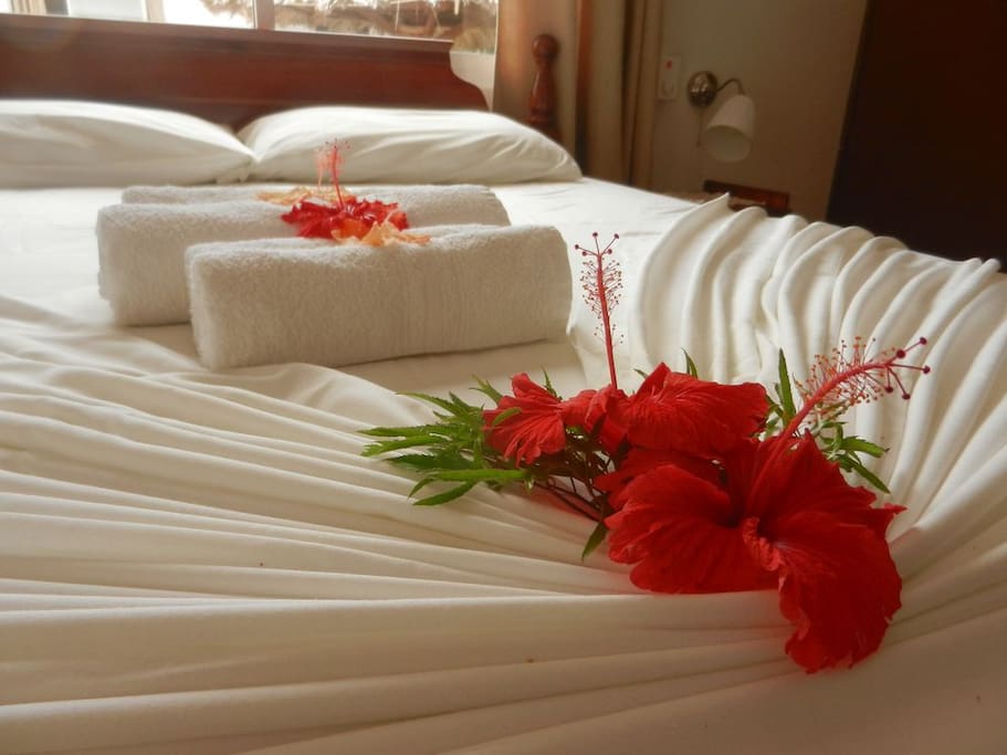 Your bedroom is awaiting your arrival...