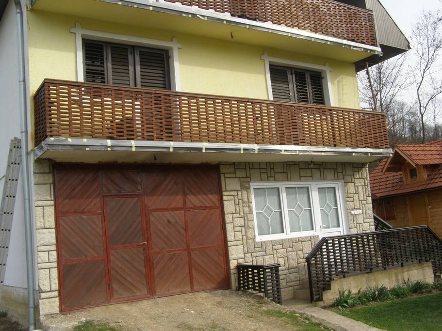 Frontal view of the house