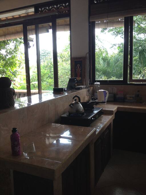 Fully stocked kitchen