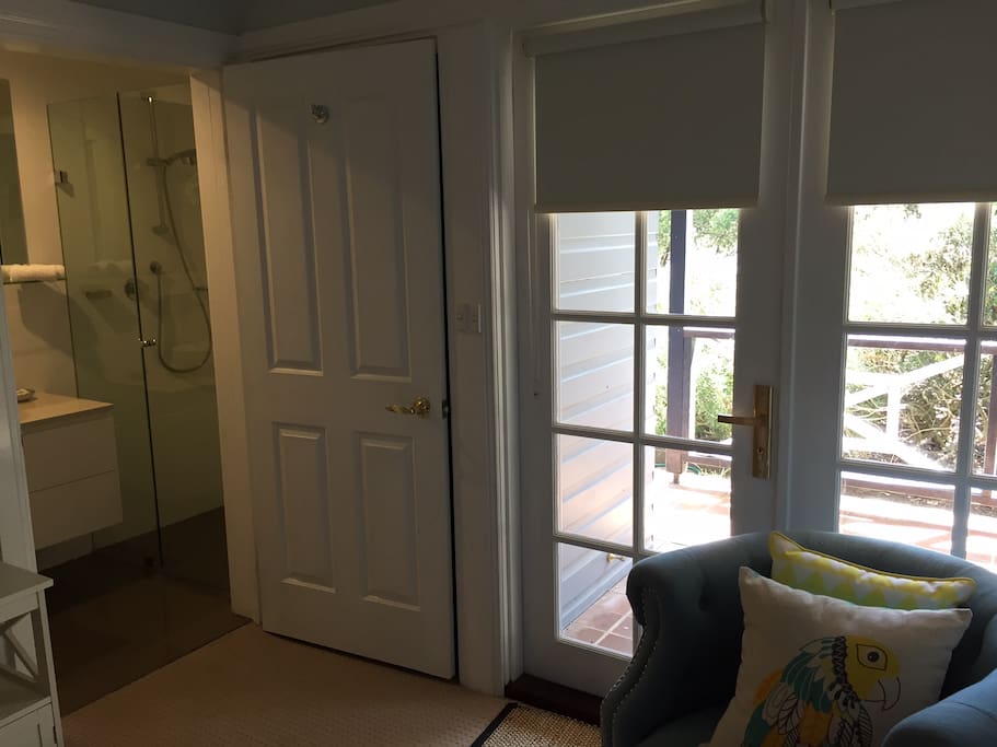 French doors opening onto verandah.