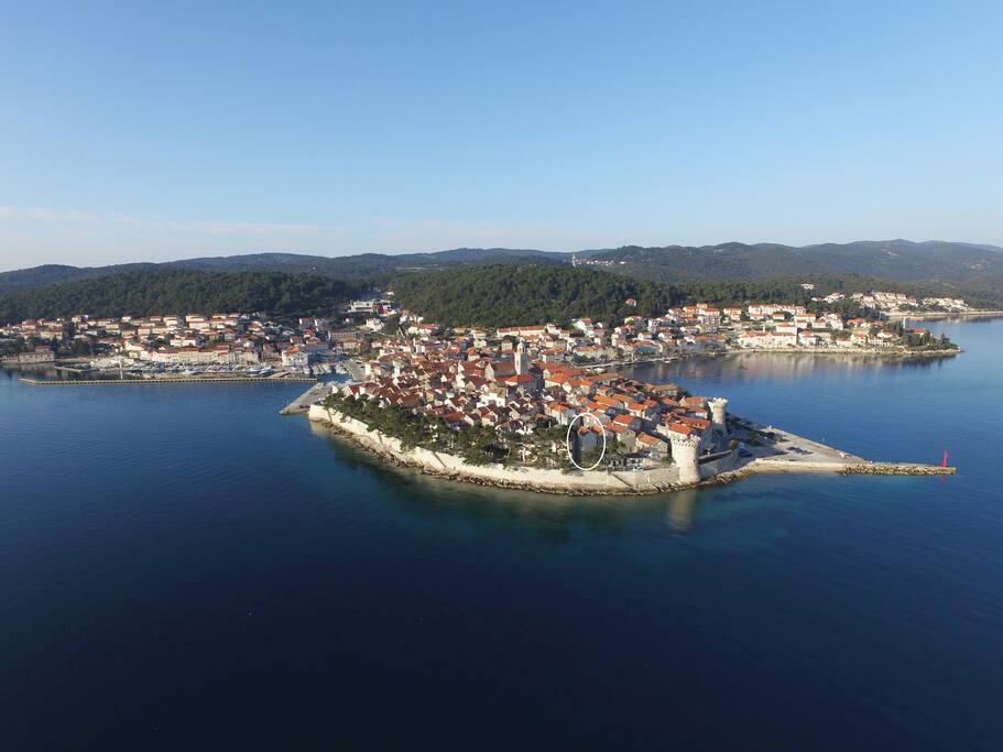 The location of our villa by the sea