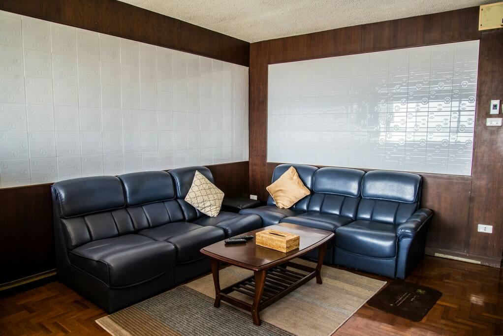 Long leather Sofa for relax
