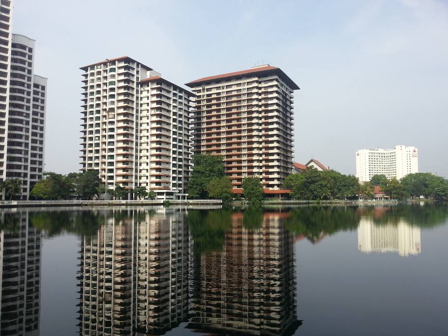 Lake view from the unit balcony