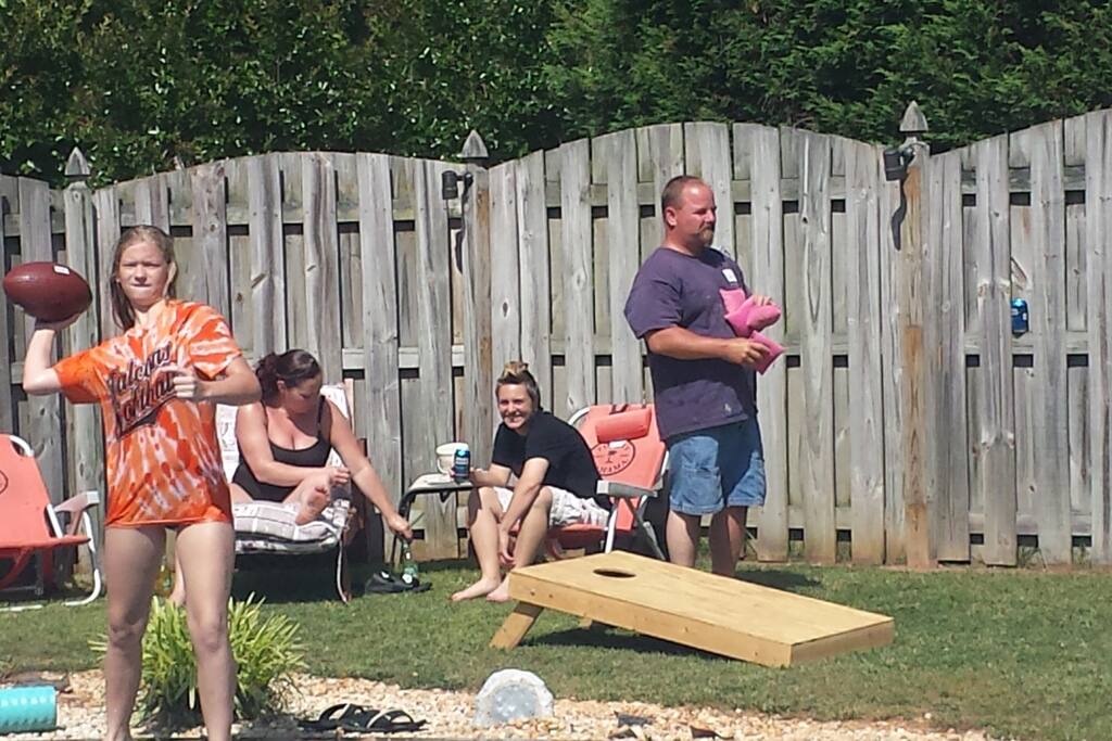 you can enjoy the company of family or friends in the back yard.