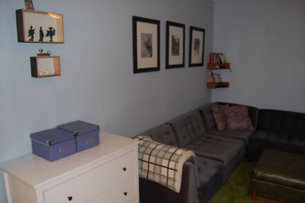 Living room seen from kitchen.