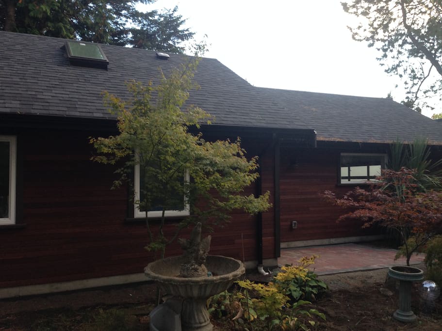 Side view of cottage