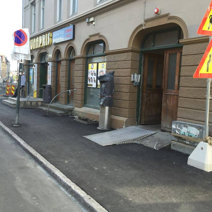 Outside entrance (right beside the grocery)