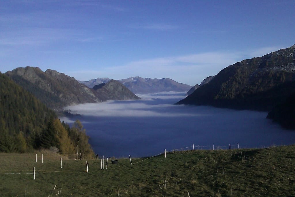 Vista dal Mont Blanc. Novembre