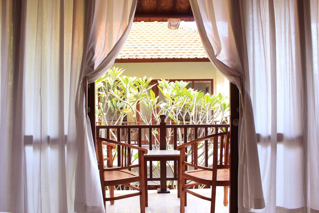 a small balcony for tea time