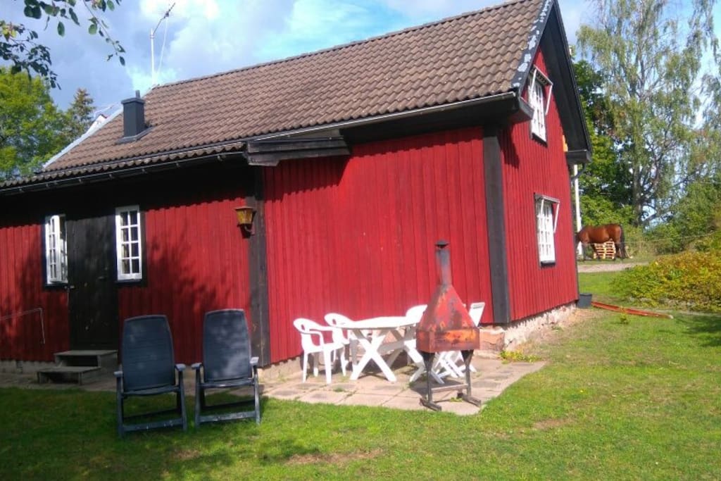 The back of the house. Perfect for barbecue