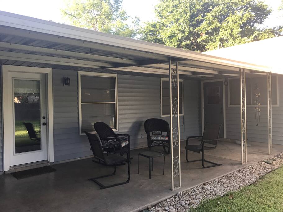 We love to have our guests enjoy a beautiful evening on the back porch! Most are lucky enough to see deer just a few feet away