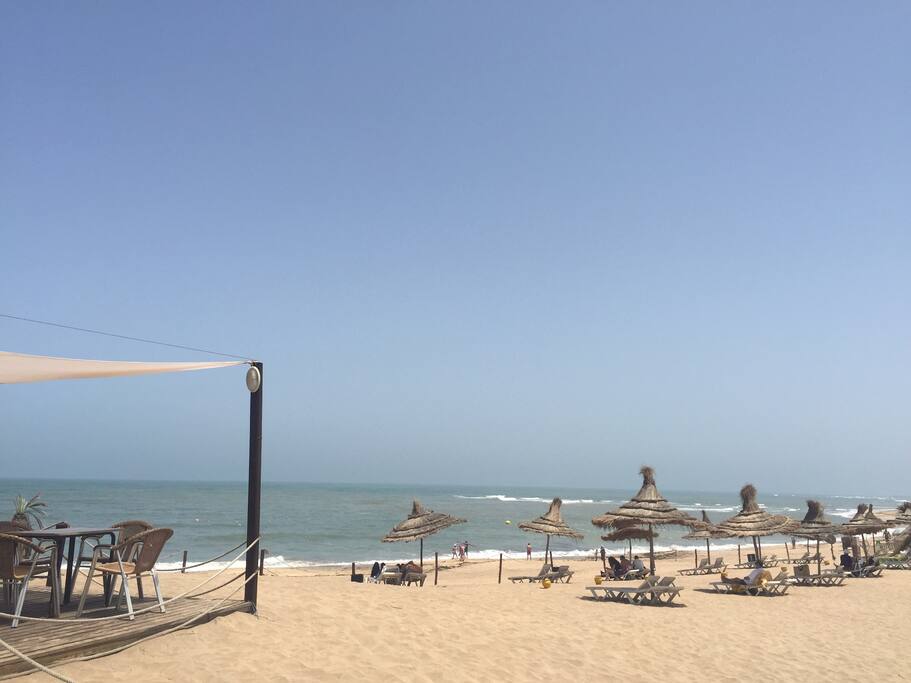Plage aménagée