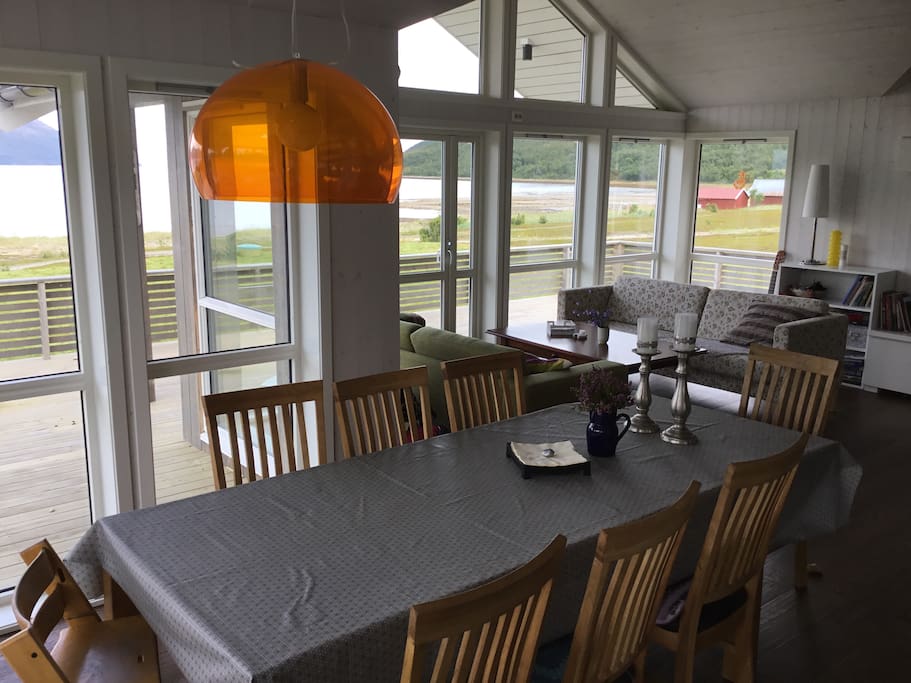 The table can be made bigger, seats 10