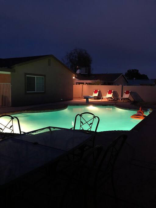 Sitting around the pool
