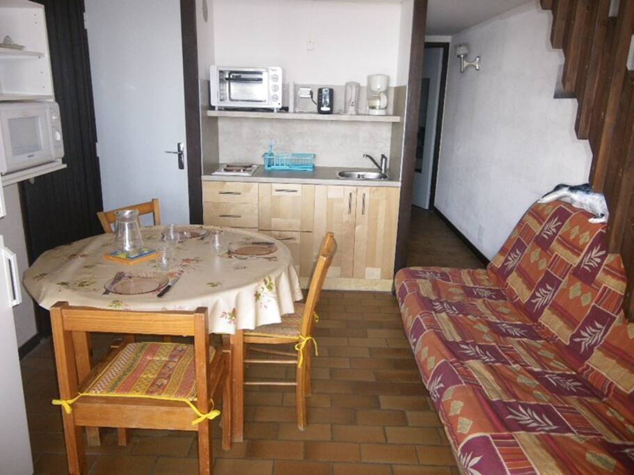 séjour kitchenette