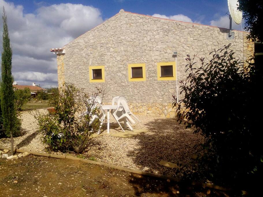 Sunny side of villa.