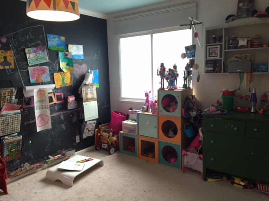chalkboard and art wall