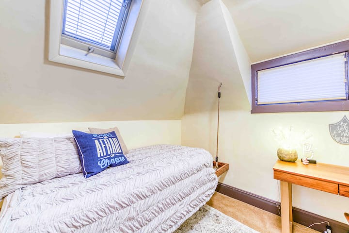 Hanging twin bed is super fun!