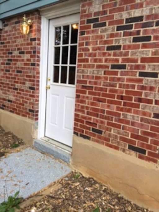 the separate private entrance directly to the room