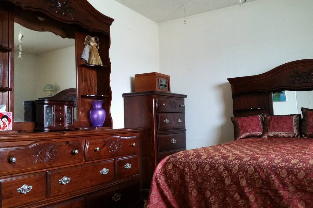 Queen size comfort awaits you.