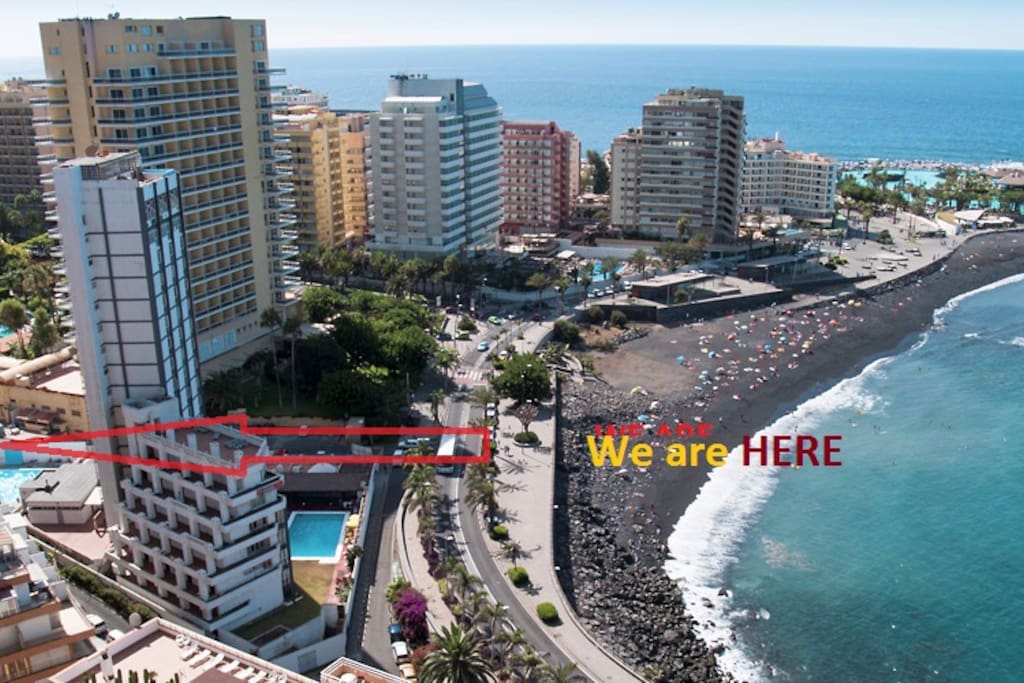 We are here on the beach!