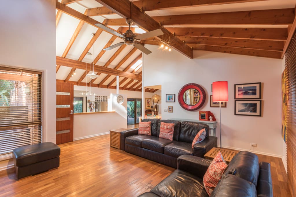 Open plan living areas in main house.
