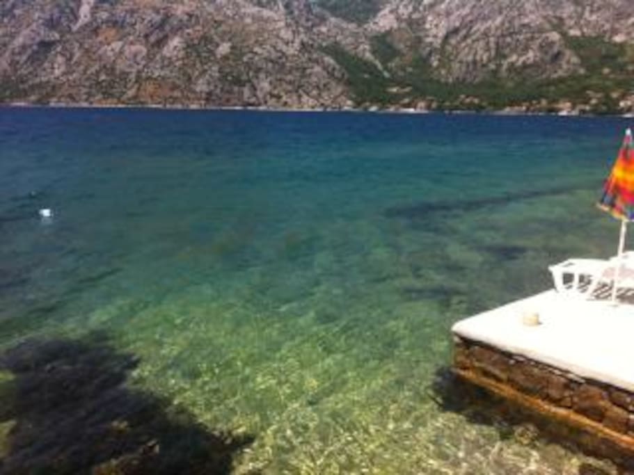 Crystal clear waters in Ljuta are the best in the Bay!