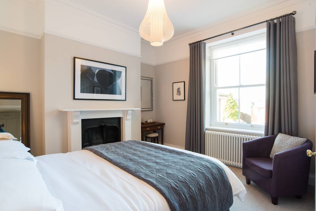 Bedroom with king-sized bed