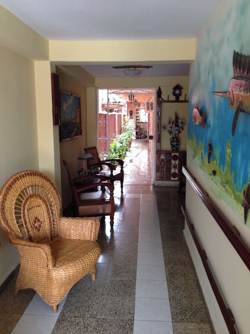Vista de la casa desde la parte frontal