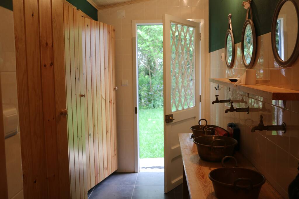 Hot showers in a traditional bathroom...