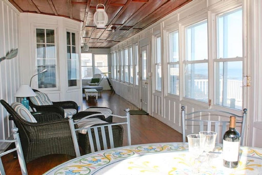 The porch, overlooking the water!