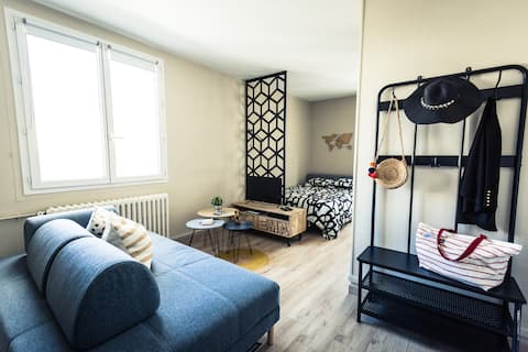 Cocon Vintage à moins de 5 minutes de la plage