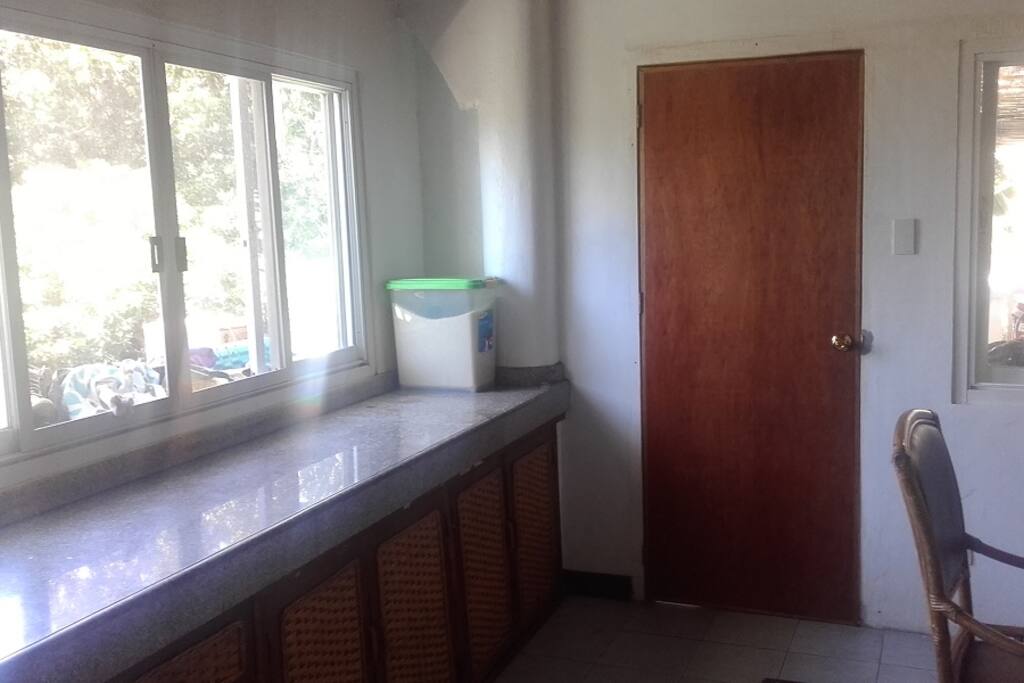 Functional furnished kitchen with plenty of counter space