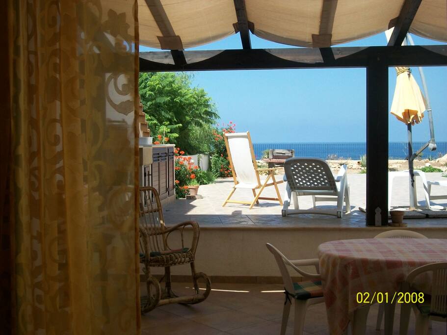 Veranda e solarium, vista mare
