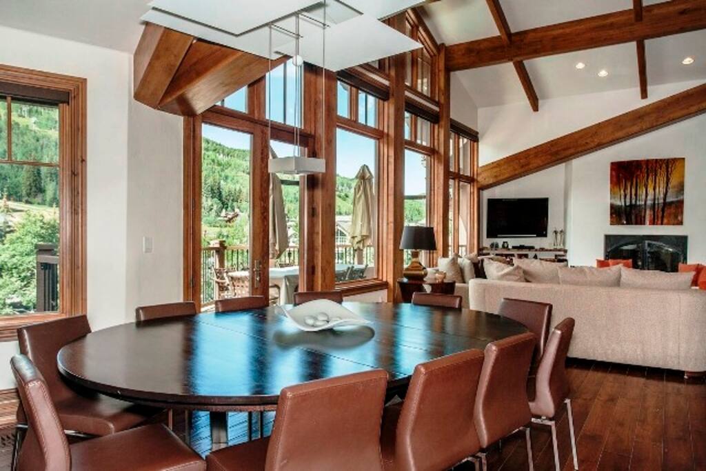 Beautiful Dining Room with Mountain Views