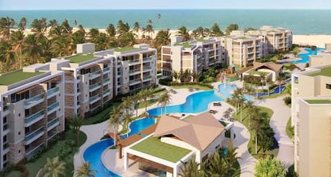 Riviera Beach Place! Térreo! Garden! Up to 8 people