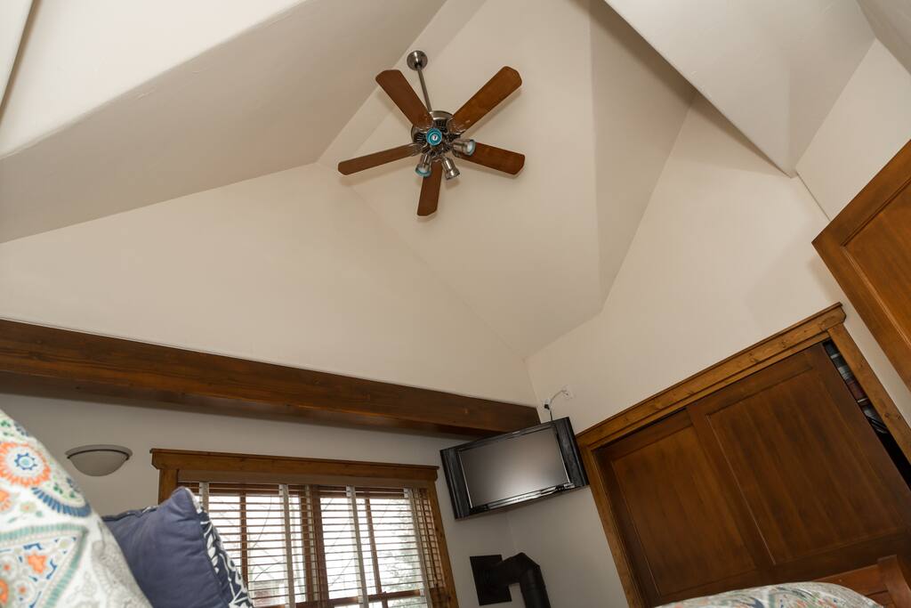 High Ceilings in the top floor Master Bedroom